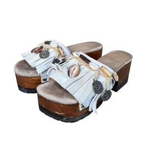 Women's White Platform Sandals